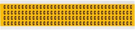 15 Series Vinyl Letter Labels 0.25 Inch H Black on Yellow, Weather Resistant