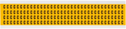 15 Series Vinyl Letter Labels 0.25 Inch H Black on Yellow, Weather Resistant
