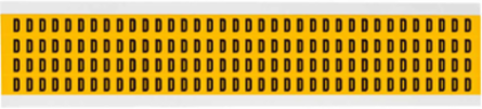Pressure Sensitive Vinyl Letter Label - 0.25 Inch H, Black on Yellow, Durable Vinyl