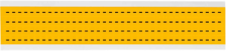 Pressure Sensitive Vinyl Dash Labels 0.375 Inch H x 0.25 Inch W, Black on Yellow