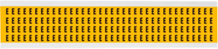 Pressure Sensitive Vinyl Letter Labels 0.25 Inch H, Black on Yellow, 144 Labels