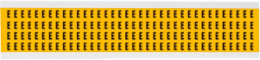 Pressure Sensitive Vinyl Letter Labels 0.25 Inch H, Black on Yellow, 144 Labels