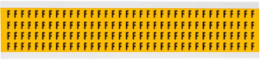 Pressure Sensitive Vinyl Letter Labels - 0.25 Inch H, Black on Yellow, 144 Labels