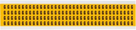 Vinyl Letter Labels 0.25 Inch H, Black on Yellow, Outdoor Use, Permanent Adhesive