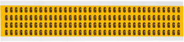 Vinyl Letter Labels 0.25 Inch H, Black on Yellow, Outdoor Use, Permanent Adhesive