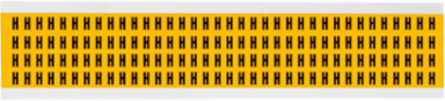 15 Series Vinyl Letter Labels, 0.375 Inch H x 0.25 Inch W, Black on Yellow, Outdoor Use