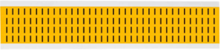 Pressure Sensitive Vinyl Letter Labels, 0.25 Inch H, Black on Yellow, Permanent Adhesive