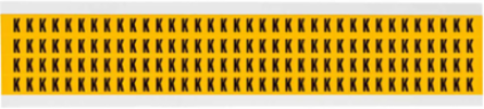 Pressure Sensitive Vinyl Letter Labels 0.25 Inch H Black on Yellow, Outdoor Use