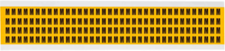 Vinyl Letter Labels - 0.25 Inch H, Black on Yellow, Permanent Adhesive
