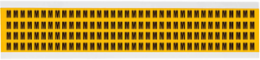 Vinyl Letter Labels - 0.25 Inch H, Black on Yellow, Permanent Adhesive