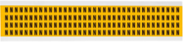 Vinyl Letter Labels, 0.25 Inch H, Black on Yellow, Permanent Adhesive