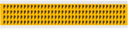 Pressure Sensitive Vinyl Letter Labels 0.25 Inch H, Black on Yellow, Outdoor Use