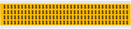 Pressure Sensitive Vinyl Letter Labels 0.25 Inch H, Black on Yellow, Durable, Weather-Resistant
