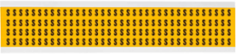 Pressure Sensitive Vinyl Letter Labels 0.25 Inch H, Black on Yellow, Durable, Weather-Resistant