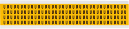 Vinyl Letter Labels 0.375 Inch H x 0.25 Inch W, Black on Yellow, Outdoor Use