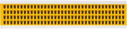 Pressure Sensitive Vinyl Letter Labels 0.375 Inch H x 0.25 Inch W, Black on Yellow