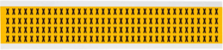 Pressure Sensitive Vinyl Letter Labels - 0.375 Inch H x 0.25 Inch W, Black on Yellow