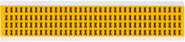 Pressure Sensitive Vinyl Letter Labels - 0.375 Inch H x 0.25 Inch W, Black on Yellow
