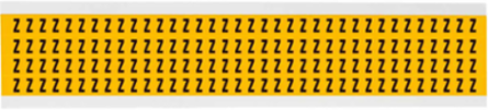 Vinyl Letter Labels 0.25 Inch H, Black on Yellow, Permanent Adhesive
