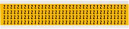 Vinyl Letter Labels 0.25 Inch H, Black on Yellow, Permanent Adhesive
