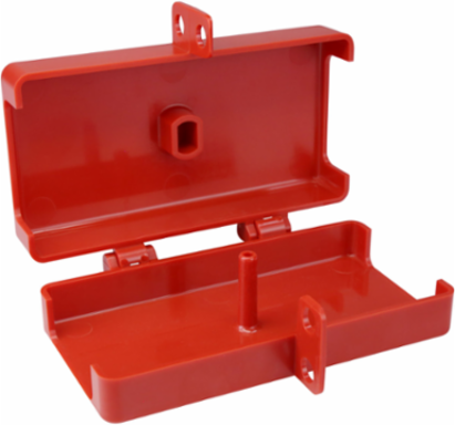 BatteryBlockTM Lockout for Commercial Vehicles, Max Cord Dia 1.38 Inch, Red