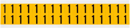 Vinyl Number Labels 0.625 Inch H, Black on Yellow, Permanent Adhesive, 800 Labels/Pack