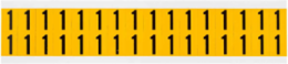 Vinyl Number Labels 0.625 Inch H, Black on Yellow, Permanent Adhesive, 800 Labels/Pack