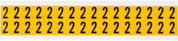 Pressure Sensitive Vinyl Number Labels 0.625 Inch H Black on Yellow, 800 Labels/Pack