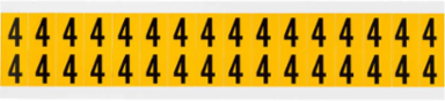 15 Series Vinyl Number Labels, 0.625 Inch H, Black on Yellow, 800 Labels/Pack