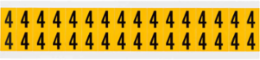 15 Series Vinyl Number Labels, 0.625 Inch H, Black on Yellow, 800 Labels/Pack