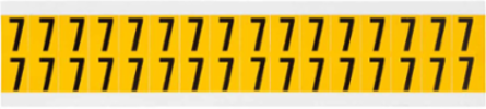Pressure Sensitive Vinyl Number Labels 0.625 Inch H, Black on Yellow, 800 Labels/Pack