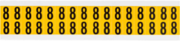 15 Series Vinyl Number Labels, 0.625 Inch H, Black on Yellow, 800 Labels Per Pack
