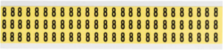 Vinyl Number Labels, 0.625 Inch H, Black on Yellow, 800 Labels per Pack