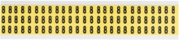 Vinyl Number Labels, 0.625 Inch H, Black on Yellow, 800 Labels per Pack