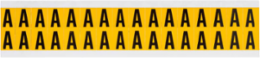 Pressure Sensitive Vinyl Letter Labels 0.625 Inch H, Black on Yellow, 800 Labels/Pack
