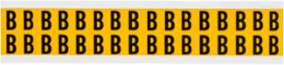 Pressure Sensitive Vinyl Letter Labels 0.625 Inch H, Black on Yellow, Outdoor Use