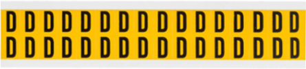 Pressure Sensitive Vinyl Label - 0.625 Inch H, Black on Yellow, 800 Labels per Pack
