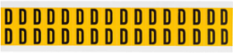Pressure Sensitive Vinyl Label - 0.625 Inch H, Black on Yellow, 800 Labels per Pack