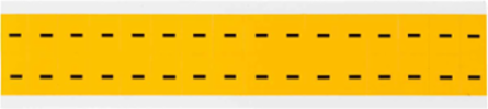 Pressure Sensitive Vinyl Dash Labels - 0.625 Inch Character Height, Black on Yellow, 800 Labels per Pack