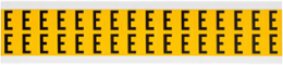 15 Series Vinyl Letter Labels 0.625 Inch H, Black on Yellow, Weather-Resistant