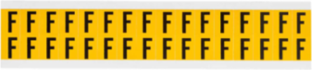 Pressure Sensitive Vinyl Letter Labels - 0.625 Inch H, Black on Yellow, Durable Vinyl