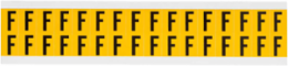 Pressure Sensitive Vinyl Letter Labels - 0.625 Inch H, Black on Yellow, Durable Vinyl