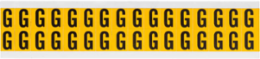 Vinyl Letter Labels 0.625 Inch H, Black on Yellow, Outdoor Use, 800 Labels per Pack