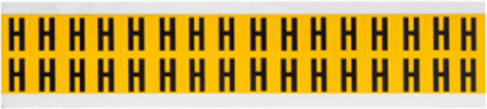 Pressure Sensitive Vinyl Letter Labels, 0.625 Inch H, Black on Yellow, Permanent Adhesive