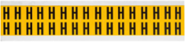 Pressure Sensitive Vinyl Letter Labels, 0.625 Inch H, Black on Yellow, Permanent Adhesive