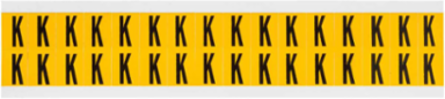 Pressure Sensitive Vinyl Letter Labels 0.625 Inch H Black on Yellow 800 Labels per Pack
