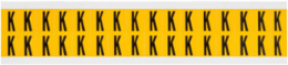 Pressure Sensitive Vinyl Letter Labels 0.625 Inch H Black on Yellow 800 Labels per Pack