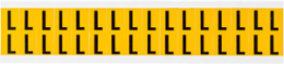 Pressure Sensitive Vinyl Letter Labels, 0.625 Inch H, Black on Yellow, 800 Labels/Pack