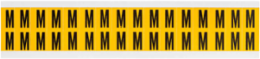15 Series Vinyl Letter Labels 0.625 Inch H, Black on Yellow, Permanent Adhesive