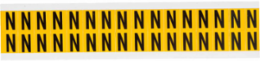 Pressure Sensitive Vinyl Letter Labels, 0.625 Inch H, Black on Yellow, Permanent Adhesive